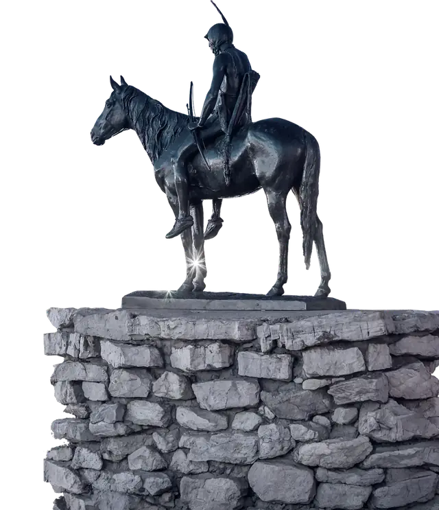 The Scout statue overlooking downtown Kansas City