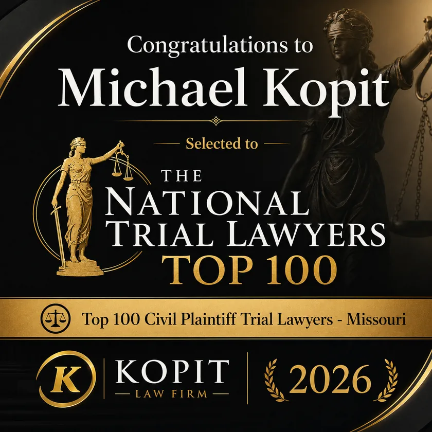 Michael Kopit selected to The National Trial Lawyers Top 100 Civil Plaintiff Trial Lawyers, Missouri, 2026
